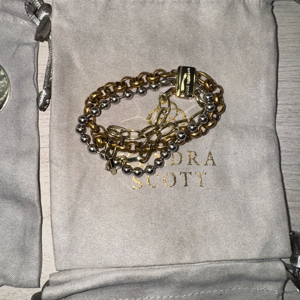 Kendra Scott Gold and Silver Chain Bracelet